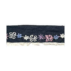 45mm Embroidered denim Ribbon